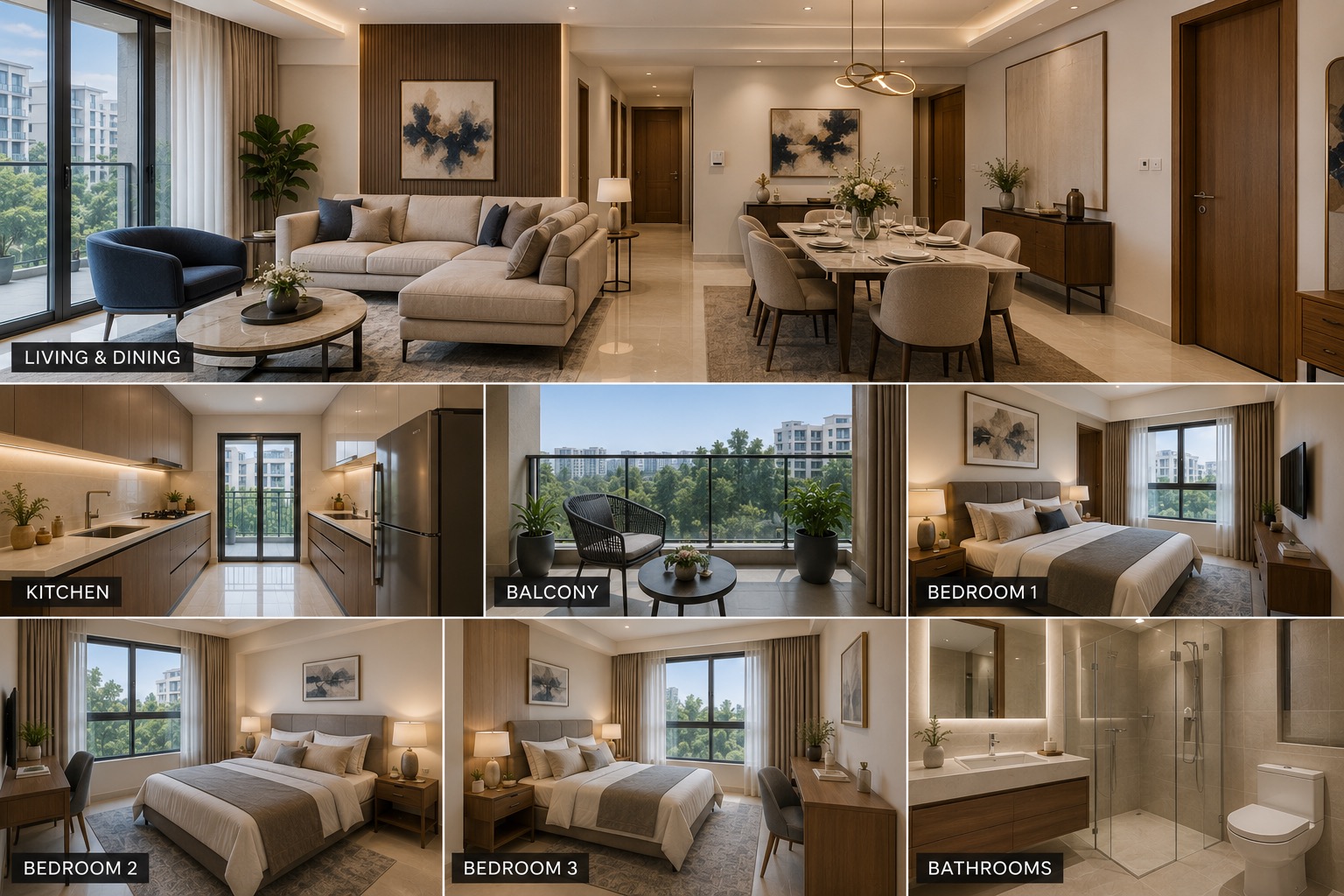 3 BHK Apartment Layout
