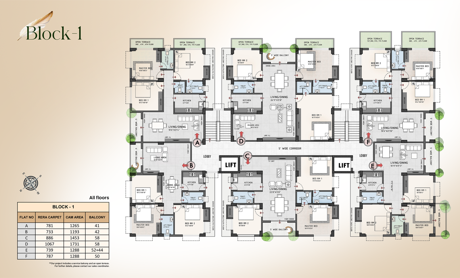 Block 1 Floor Plan